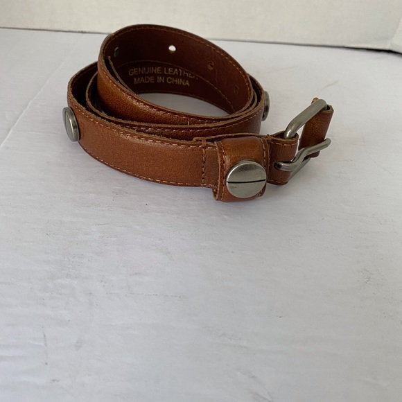 BETSEY JOHNSON BROWN LEATHER BELT - Picture 3 of 7